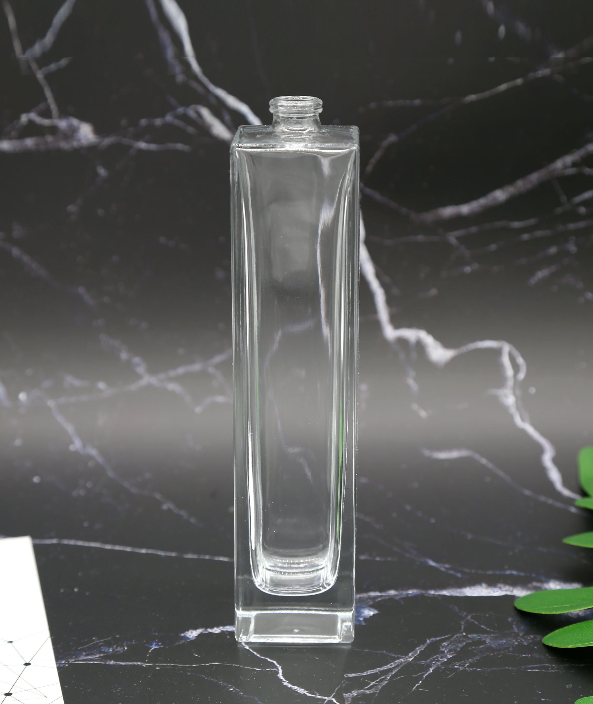 50KPCS READY TO GO: GB-057 100ML Tall Slim Quadrate Bottle.  Clear and Shiny.